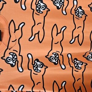 Mens large Icecream running dog tshirt in orange